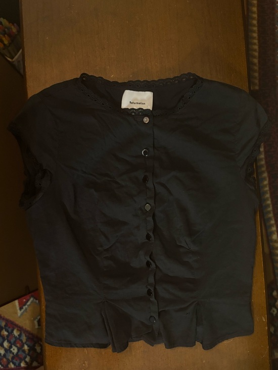 Reformation Tops - Reformation Black Button-Up Top